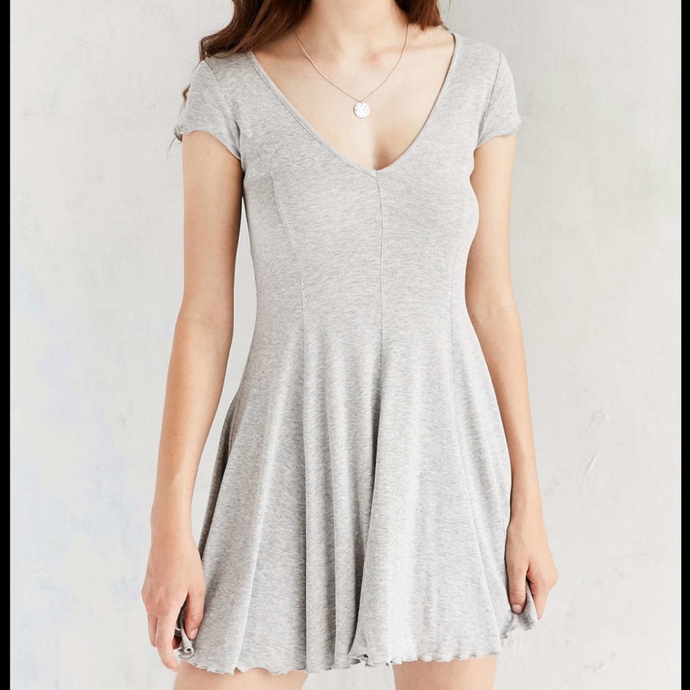 Urban Outfitters Ribbed/Cotton Swing Dress